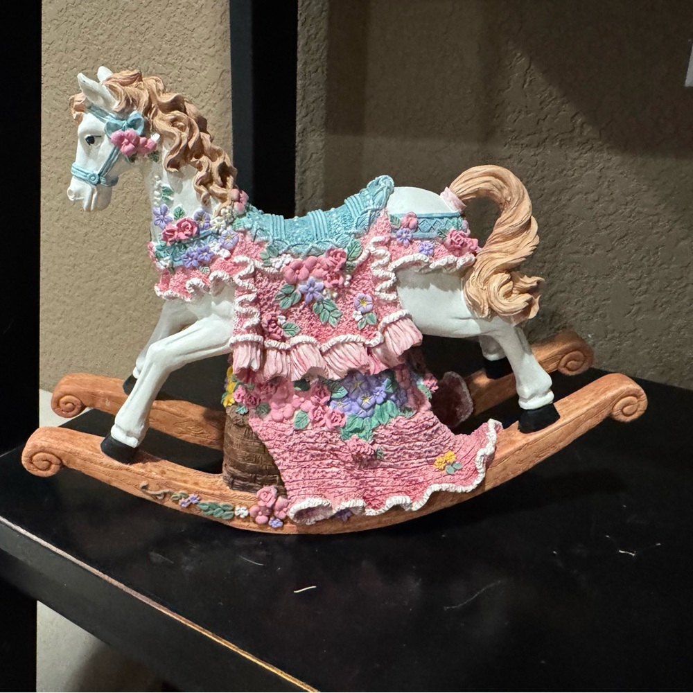 Classic Treasures wind-up Musical Rocking Horse—The Impossible Dream